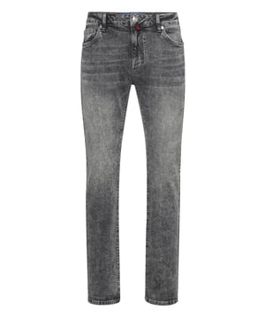 Ervaar tijdloze stijl met deze super recht gesneden denim broek, gemaakt voor een moeiteloos verfijnde look met ongeëvenaard comfort.    Hoogwaardige katoenmix met toegevoegde stretch voor verbeterde flexibiliteit en pasvorm.   Super recht model voor een gestroomlijnd en veelzijdig silhouet.   Klassiek 5-pocket ontwerp voor praktisch en stijlvol.   Handtekeningdetails voegen een subtiele, onderscheidende touch toe.   Perfect om alledaagse kleding een verfijnd, modern accent te geven.