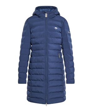 Mit ihrer starken Outdoor-Performance begeistert uns die lange Steppjacke von Schmuddelwedda. Sie ist aus einem beschichteten, wasserdichten Material gefertigt und mit nahtlosen Kammern verarbeitet, was einen weiteren Nässeschutz bietet. Das synthetische Füllmaterial ist nicht nur tierfreundlich, sondern sorgt auch für eine ideale Isolierung. Ein robuster Reißverschluss mit praktischem Kinnschutz, zwei seitliche Eingrifftaschen sowie eine Innentasche ergänzen das zeitlose Design.  Übergangsjacke / Winterjacke
