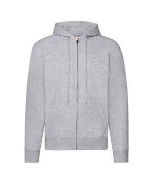 Material: 80% Baumwolle, 20% Polyester. 260 g/m². Design: Erhitzt. Saum: Baumwolle-Lycra gerippt. Ausgeschnittenes Etikett, hängende Schultern, Zwillingsnadel-Nähte. Eigenschaften der Kapuze: Doppellagig, Kordelzug. Manschette: Baumwoll-Lycra gerippt. Halsausschnitt: Kapuze, verschweißt. Ärmel-Typ: Langärmelig. Taschen: 1 Kängurutasche. Verschluss: Durchgehender Reißverschluss. Entspricht dem Sicherheitsstandard: WRAP-zertifiziert.
