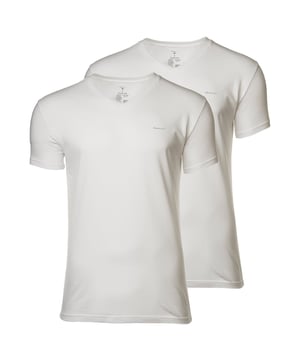 Unterziehshirt für Herren von der Marke GANT. V-Ausschnitt und kurze Ärmel. Weiche Single Jersey-Qualität aus reiner Baumwolle. Regular Fit.