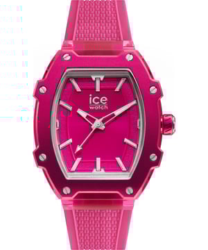 This Ice Watch Ice Boliday - Flashy Pink Analogue Watch for Women is the perfect timepiece to wear or to gift. It's Pink  Tonneau case combined with the comfortable Pink Silicone watch band will ensure you enjoy this stunning timepiece without any compromise. Operated by a high quality Quartz movement and water resistant to 5 bars, your watch will keep ticking. Dare to be colorful with the ICE boliday - Flashy pink plastic. This watch is the embodiment of fun and daring, with its bright pink color immediately brightening up everyday life. This Analogue watch has a  function: Luminous Hands and Luminous Numbers High quality 19 cm length and 19 mm width Pink Silicone strap with a Buckle Case measurement: 36 X 47 mm,case thickness: 12 mm, case colour: Pink and dial colour: Pink