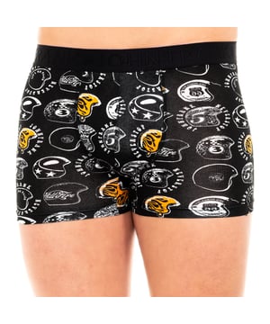 Boxer made of elastic cotton.
 Elastic rubber waistband, with the brand's name consecutively embroidered.
 Comfortable and breathable fabric.
 Anatomical front, with the ability to hold without squeezing.
 Seams seen in tone.
 Composition: 95% Cotton, 5% Elastane
 Care:
Wash at max temperature 40ºC.
 -Do not use bleach.
 -Supports dry cleaning.
 -Allows you to use a dryer.
 -Iron at max temperature. 130ºC.