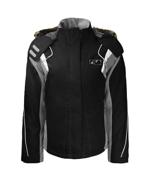 Fila Thermore Zip Up Hooded Short Ski Jacket Black Mens Coat U89697 088