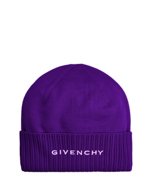 100% lana; sombrero de Givenchy; Modelo: GWCAPP U2306; Mano de obra de alta calidad; Lana suave; Punto acanalado; ala doblada; Detalles del logotipo de Givenchy.