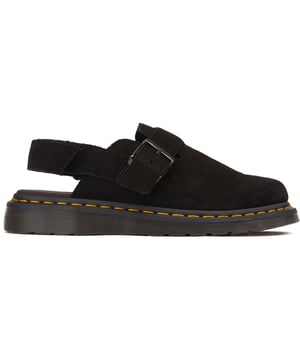 Step Into Summer With Unparalleled Style In The Dr Martens Jorge Ii Sandals. These Black Two-strap Slides Effortlessly Blend Rugged Durability With Effortless Cool. Crafted From Premium Leather, They Promise Both Comfort And Longevity. The Iconic Rubber Sole Not Only Adds To The Distinct Look But Ensures Superior Traction For All Your Urban Adventures. Whether You're Hitting The Outdoor Festivals Or The City Streets, The Garin Sandals Are Your Ticket To Easy, Stylish Comfort.