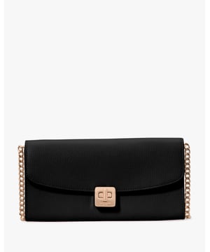 Our Crossbodies Are Perfect If You Want To Carry Your Important Things Without All The Bulk. Plus, Your Hands Are Free To Keep Up With All Your Group Texts And Grip That Vanilla Latte., Phoebe Refined Grain Leather Turnlock Wallet On A Chain, On Hardware,  Length: 2.54 Cm,  Width: 19.30 Cm,  Height: 9.91 Cm