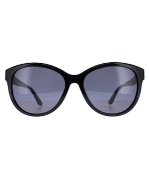 Elle Cat Eye Womens Black Grey 14921  Sunglasses are a snazzy cat eye design that effortlessly combines elegance with a touch of edginess. The frame is expertly crafted from high-quality acetate, ensuring durability and a comfortable fit that lasts all day. The Elle logo features on the slender temples for brand recognition.