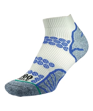 1000 Mile Mens Double Layer SocksIntroducing the Men's Lite Anklet Repreve Double Layer Sock, the next evolution of our successful Ultimate Anklet. With 30 years of expertise in crafting double-layer running socks and the use of cutting-edge recycled materials from REPREVE®, this sock takes performance to new heights.The innovative blend of fibers creates a dynamic duo: the inner layer efficiently wicks moisture away from the skin, promoting a dry and comfortable foot, while the outer layer's ventilating knit pattern regulates temperature for an enjoyable experience.For enhanced support, the arch brace is included. Our exclusive Blister Free Guarantee ensures optimal protection, thanks to the double layer design that minimizes friction between foot and shoe, reducing wear and preventing blisters.Extra Product DetailsNext evolution of successful Ultimate Anklet30 years of expertise in double-layer running socksMade with cutting-edge recycled materials from REPREVE®Inner layer wicks moisture, keeps foot dryOuter layer regulates temperature for comfortIncludes arch brace for enhanced supportExclusive Blister Free GuaranteeDouble layer design minimizes friction, prevents blisters.