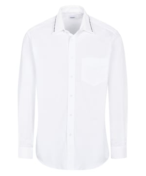 100% katoen; Burberry-shirt;  Model: 8017217;  Hoogwaardige afwerking;  Iets nauwsluitend;  Klassieke Kent-kraag;  sportmanchetten;  Burberry-logodetails