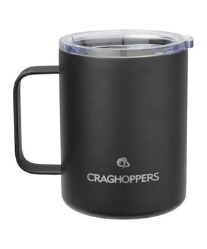 Material: Plastic, Stainless Steel. Dual Walled, Flip-Top Lid, Insulated, Thermal. Design: Logo. Capacity: 350ml. Please Note: Not Dishwasher Safe.