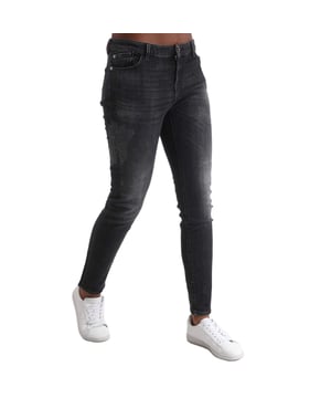 Dames Emporio Armani J23 Skinny-Fit Jeans.- Skinny fit.- Merklogo.- Ritssluiting.- Riemlussen.- 5 pocket stijl.- 98% katoen 2% elastaan.- Ref: 6K2J232DJ00005
