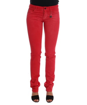 CoSTUME NATIONAL CNC Super Slim Red Wash Jeans
  Brand new with tags
  Fitting: Super Slim
  Color: Red wash
  Material: 98% Cotton 2% Elastane
  Fly: Zipper and button
  Logo details
