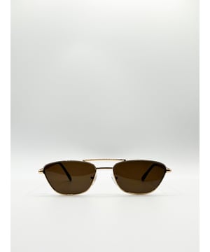 Frame Colour: Gold
Lens Colour: Brown 
Frame Material: Metal
One Size
FDA Approved
UV 400 PROTECTION IN ACCORDANCE WITH 89/686/EEC BS EN ISO 123-1:2013
SKU: SG2311124