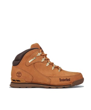 Mens Timberland Euro Rock Hiker Boot in wheat.- Leather upper.- Lace up fastening.- Padded collar and tongue.- Cushioned insole.- Nubuck leather upper.- Full metal eyelets.- Contrast collar and sole stripe.- Branding to heel  side and tongue.- Rubber sole.- Leather and textile upper  Textile lining  Synthetic sole.- Ref: 06164R231