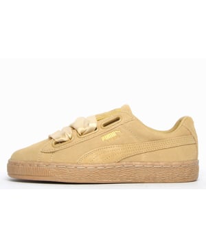 Puma Suede Heart Leopard Leopard Lace Lace Up Womens Entrenadores 365985 01
