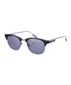 Zonnebril met metalen montuur.
 Kleur Zwart
 Ovaal gevormd.
 Donkergrijze glazen
 Metalen veren met acetaat afwerking.
 100% UV-bescherming.
 Anti-reflecterende kristallen.

 Afmetingen: Lenshoogte: 45 mm, Lensbreedte: 52 mm, Brug: 20 mm, Poten: 145 mm.

 Reiniging en onderhoud:
 -Reinig de bril met water en zeep (neutraal).
 - Gebruik geen vuile of schurende doekjes, die kunnen de eigenschappen van de filters veranderen.
 - Gebruik alleen originele accessoires en reserveonderdelen.
 Afmetingen: Lenshoogte: 45 mm, Lensbreedte: 52 mm, Brug: 20 mm, Tempels: 145 mm.
 Samenstelling: Metaal
 Onderhoud:
Reiniging en onderhoud:
 -Reinig de glazen met water en zeep (neutraal).
 - Gebruik geen vuile of schurende doekjes, die kunnen de eigenschappen van de filters veranderen.
 - Gebruik alleen originele accessoires en reserveonderdelen.
