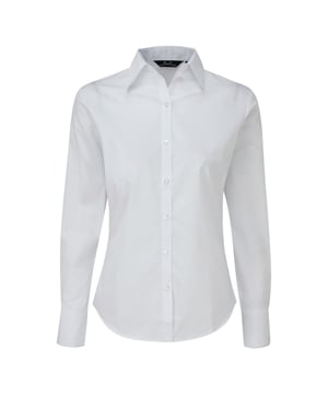 65% Polyester, 35% Katoen. Stof: Popeline, Weven. Ontwerp: Eenvoudig. Hem: Gebogen. Manchet: Dubbele knoop. Mouwtype: Met lange mouwen. Halslijn: Zacht aanvoelend, omgekeerde kraag. 6-knoops vouwsluiting, coupenaden achter, coupenaden buste, dubbelgevouwen naden, easy-care. Passend: Gemonteerd. 115gsm. Duurzaamheid: Amfori, BSCI, Oeko-Tex Standard 100 Gecertificeerd, REACH, Sedex, WRAP Gecertificeerd.