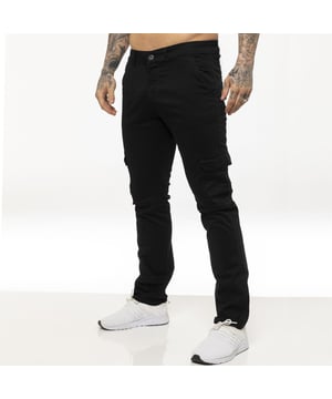 These EZ410 Enzo Mens Combat Chinos features 2 front pockets, 2 back pockets, 2 Velcro side pockets and a zip fly fastening. Crafted from 98% Cotton and 2% Lycra, these Slim Fit Chinos are available in Regular leg (32”) only
