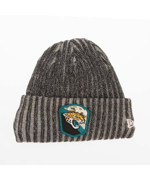 Mens New Era Jacksonville Jaguars NFL Salute to Service Bobble Knit Hat in black.- Turned hem.- Knitted.- Embroidered branding.- 100% Acrylic.- Ref: 60423695