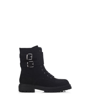 Make an impression in Zori. Featuring gorgeous glitzy detail, this chunky lace up boot has double strap detail and inside zip for effortless foot entry. The soft faux fur lining and leather sock ensure the boot feels as good as it looks.