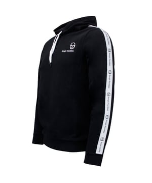 Sergio Tacchini Heren Devok Taped Hoodie Zwart Trui 038356 166