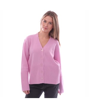 Off White For All Wollen Vest in roze.- V-hals.- Knoopsluiting aan de voorkant.- Gebreide constructie.- 100% Wol.- Ref.: OWHB0230013030