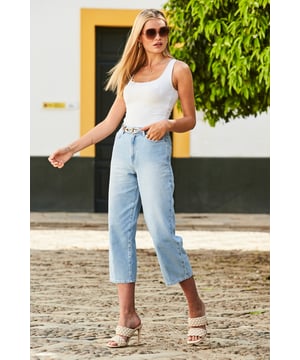 REASONS TO BUY:

This season's coolest denim cut
Light wash perfect for summer
They're comfy and cool
Wear them off-duty or take them out-out
Tuck in a nice top and add mules
Keep it casual with a white tee and trainers

Inside leg to fit: Short 29" | Regular 31" | Long 33".