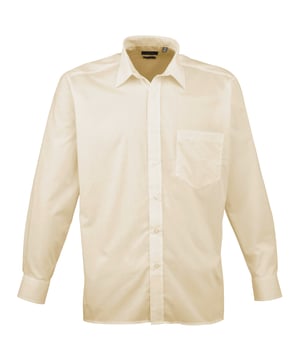 65% Polyester, 35% Katoen. Stof: Popeline, Weven. Ontwerp: Eenvoudig. Zakken: 1 borstzak. Bevestiging: Knop. Manchet: Geknoopt. Mouwtype: Met lange mouwen. Halslijn: Verstevigde kraag, Omgeslagen kraag. Zoom: Recht. Rugstuk, Easy-Care. 105gsm. Duurzaamheid: Amfori, BSCI, REACH, Sedex, WRAP Gecertificeerd.
