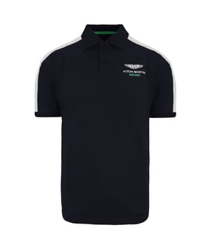 Hackett Aston Martin Racing Short Sleeve Navy Blue Mens Polo Shirt HM562677 595