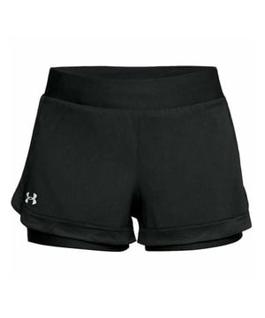 Under Armour Stretch Speedpocket 2in1 Schwarze Frauen laufen Shorts 1319510 001