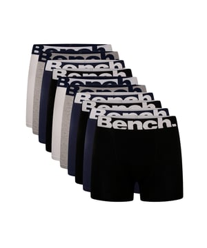 Update your wardrobe essentials with this 10-pack of ‘Yalden' boxers from Bench. These boxers feature the iconic Bench logo detail on the waist, an elasticated jaquard waistband and are made from a Cotton rich fabric for all-day comfortable wear.