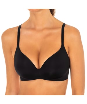 Nahtloser BH DIM.
 Elastische und verstellbare Träger, auf denen der Markenname fortlaufend aufgestickt ist.
 Vorgeformte Cups ohne Bügel.
 Rückseitiger Verschluss mit Haken in drei Positionen.
 Nähte in Ton gehalten.
 Zusammensetzung: 44% Polyamid, 43% Polyester, 13% Elasthan
 Pflege:
Handwäsche.
 - Kein Bleichmittel verwenden.
 - Nicht in den Trockner geben.
 - Nicht bügeln.
 - Nicht chemisch reinigen.