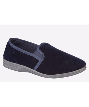 Slip into comfort with these Zedzzz men's slippers, presented in a slip on silhouette for easy wear, with twin elasticated gussets, and a sturdy outsole perfect for wearing in and around the house.
- Velour upper
- Slip on silhouette
- Twin elasticated gusset
- Textile Covered Injected sole