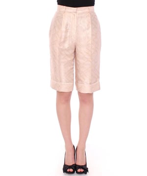 Marca: Zeynep Tosun  
Estilo: Shorts por encima de la rodilla  
Color: Beige y dorado  
Bolsillos: Dos delanteros y dos traseros  
Cierre: Cremallera de 2 vías  
Detalles del logo  
Material: 61% Poliéster 39% Viscona  
100% Auténtico  
Nuevo con etiquetas  
Mejor artesanía  
Modelo: Shorts por encima de la rodilla