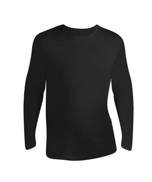 Geklebter Nacken. Gerippter Halsausschnitt. Schlauchförmiger Körper. Zwillingsnadel im Nacken, gesäumte Ärmel und Saum. Stoffgewicht: 150 g/m². Material: 100% ringgesponnene, halbgekämmte Baumwolle. Brustumfang (Passform): S(36/38), M(38/40), L(41/42), XL(43/44), XXL(45/47).