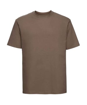 100% Ringspun Cotton. Design: Plain, Tubular. Neckline: Knitted, Ribbed Collar. Sleeve-Type: Short-Sleeved. Hem: Twin Needle Stitch. 180gsm.