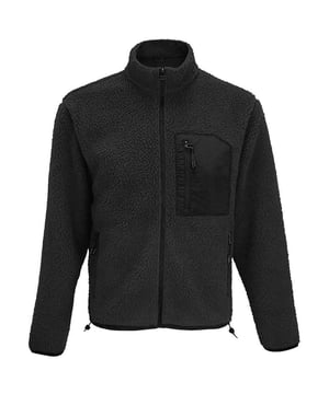 Material: 70% Recycled Polyester, 30% Polyester. Lining: Fleece, Polyester. Fabric: Sherpa, Taslan. Design: Contrast Detail. 440gsm. Cuff: Bound, Fitted. Chin Guard, Drop Hem, Reflective Detail, Tag Free. Sleeve-Type: Long-Sleeved. Neckline: Standing Collar. Pockets: 2 Front Pockets, 1 Chest Pocket, Zip. Fastening: Full Zip. Hem: Bound, Drawcord, Fitted. Sustainability: ACCORD, Amfori, BSCI, Fair Wear Approved, GRS Certified, SAC Approved, Vegan.