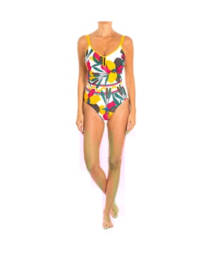 Bañador clasico de mujer.
Bañador de escote pico y copas con foam, sin aros.
Bañador con copas de foam, en escote pico con una discreta abertura en la pechera y un bonito tirante que parte en dos en la parte delantera pudiendo regular el tirante en el trasero.
Almohadillas integradas.
Tirantes fijos y regulables.
Tejido de vanguardia con un alto poder moldeador, con una alta resistencia al cloro, cremas y aceites bronceadores y excelentes propiedades de absorción de la humedad.
Forro interior.
 Composición: Exterior: 80% Poliamida, 20% Elastano; Interior: 71% Poliester, 18% Elastano, 11% Poliamida.
 Cuidados:
Lavar a mano.
No planchar ni utilizar lejía.
No secar en secadora.
No retorcer para escurrir.