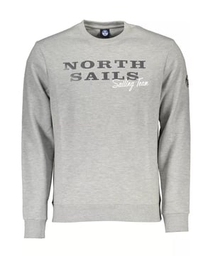 Grauer Baumwollpullover.
  Langarmlig.
  Rundhalsausschnitt.
  Gedrucktes Logo.
  Entwickelt fur Manner.
  Hergestellt aus hochwertiger Baumwolle.
  Bequem und stilvoll.
  Geeignet fur Freizeitkleidung oder Layering.