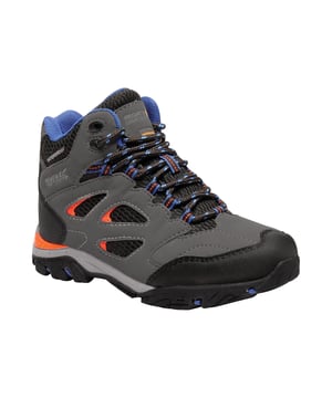 85% polyurathaan, 15% polyester. Wandelschoenen voor kinderen gemaakt van Isotex waterdicht materiaal. Naad gesloten met interne membraan bootee liner. Hydropel waterbestendige technologie. Ingekapselde hardwear voor minder gevaar voor uitstapjes. Schuurteen- en hielbumpers. EVA-comfort-voetbed. Stabiliserende schachttechnologie - (maten 13 UK Child/32 EU en hoger). Interne EVA-zak voor comfort onder de voeten en minder gewicht. Nieuwe rubberen buitenzool met zelfreinigende eigenschappen, schuine nokken voor aandrijving, remmen en grotere hielgreep om de impact te spreiden.