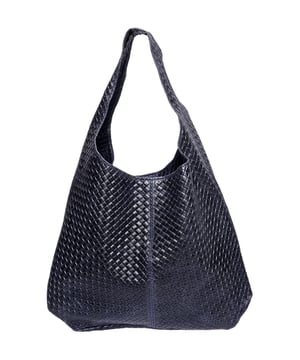 Bolsa de Compras  
100% piel de vaca  
Asa superior única: 50 cm  
Cierre superior con snap  
Cartera adjunta con cierre de cremallera  
Dimensiones (M): 35x46x16 cm