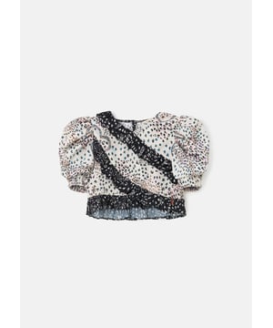 Statement sleeve - tick. Animal print - tick. Playful ruffles - tick. This top has it all. Wear with our Estelle trouser for the ultimate co-ord!.