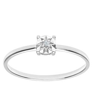 9K (375) White Gold: 0.55gr; # Diamond: 0.01ct