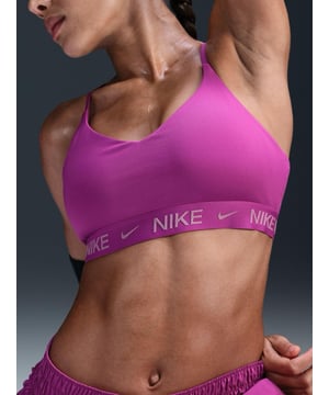 Ingenuity is the name of the game with the Nike Dri-Fit Indy Light Support Bra. This bra offers sleek, low-profile support with adjustable thin straps and a racerback design for unrestricted mobility. Engineered pads seamlessly slide in from below, ensuring they remain in place throughout washing and wearing and provide a consistently smooth and reliable silhouette. The fast-drying Dri-FIT fabric and logo-branded band give this bra a polished look for wearing on its own or under your favorite running tank.
Features
Racerback
Product Details
Model Number: FD1062-010
Low impact support
Removable pads
Adjustable thin straps
Soft jacquard chest band
Dri-FIT technology
Nike logo branding
Fabric
Main: 78-79% polyester, 21-22% spandex.
Bottom band: 53% polyester, 28% nylon, 19% spandex.
Straps: 52% polyester, 32% spandex, 16% nylon.
Lining: 84% polyester, 16% spandex.
Interlining: 80% polyester, 20% spandex.
Pad outer fabric: 100% polyester.
Pad: 100% polyurethane