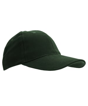 6 panel. Zes ventilatieopeningen. Grootteverstelling met metalen gesp. Contrasterende sandwichpiek op bepaalde kleuren. Materiaal: 100% dik geborsteld katoen. Een maat.
