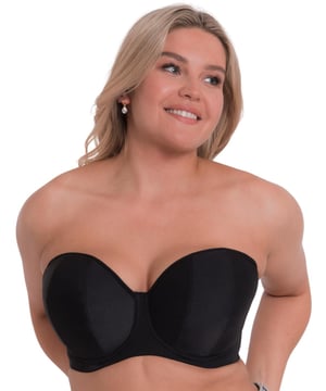 Introducing the Curvy Kate Luxe-Updated strapless bra! As a bestseller, we've updated and perfected this go-to. With its beautiful balcony shape and padding to enhance your bust, you'll look fabulous any time of day. And don't worry - it's secure with its vertical flat seamed cups and supportive inner side sling, plus a silicone grip on the band to keep it firmly in place. It fastens with a hook and eye closure and the multi-way adjustable strap gives you control over how it fits. The plain opaque fabric is perfect for everyday classic wear that you can rely on. Look no further than this must-have for comfortable support that looks great!

Bestseller has had a makeover
Must-have especially for bigger busts
Flattering balcony shape
Padding enhances your bust
Vertical flat seamed cups that ensure a secure fit
Supportive inner side sling
Silicone grip at the band to keep it in place
Underwired
Hook and eye closure
Multi-way adjustable straps
Plain opaque fabric for daily and classic wear
Country of origin: China&nbsp;
Composition: Main: 84% Nylon | 16% Elastane
Composition: Lining: 100% Nylon
Composition: Lining 2: 100% Polyester
Composition: Wing Mesh: 77% Nylon | 23% Elastane | Excluding trims
Listed in UK sizes