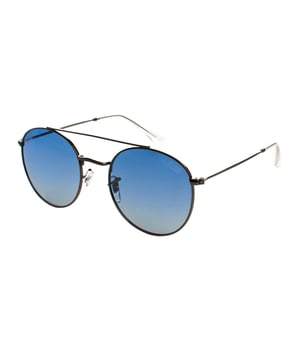Unisex round sunglasses with polarized lenses and UV 400 protection, designed to provide maximum eye protection and style.

 With a sturdy and elegant metal frame.

 UV 400 polarized lenses block 100% of UVA and UVB rays, reducing glare and providing clearer, more comfortable vision.

 The design includes the brand's logo discreetly engraved on one of the lenses, highlighting its authenticity and distinctive character.

 They include a soft cleaning cloth to keep your lenses spotless and a protective case to store them safely.

 Perfect for complementing any look, these glasses are ideal for those looking for protection and style in one piece.
 Measures: Lens height: 51 mm, Lens width: 54 mm, Bridge: 21 mm, Temples: 136 mm
 Composition: Metal
 Care:
- Wash only with water or, if necessary, a mild soap.
 - Dry with a soft cloth to avoid scratches.
 - Avoid contact with harsh surfaces or abrasive liquids.