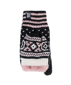 Estos convertibles estampados Heat Holders para mujer te cubren en los meses de invierno, ya que son muy cálidos a la vez que elegantes. Están forrados con un fabuloso forro aislante de felpa, llamado Heatweaver, que es aún más eficaz a la hora de mantener el aire caliente cerca de la piel. Este forro suave y sedoso no sólo proporciona un tacto lujoso, sino que también garantiza unos dedos cómodos en el crudo invierno. Los guantes tienen un estampado nórdico, por lo que se adaptan a cualquier atuendo. También tienen un puño elástico, para mantener el aire caliente atrapado en el interior del guante. Estos guantes son una manopla convertible, lo que significa que puedes elegir entre llevarlos como guantes sin dedos o tirar de la solapa de la manopla para conseguir un elegante par de guantes. Estos guantes están disponibles en 4 colores y son de talla única.