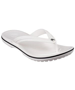 Sporty and lightweight, the Crocs Crocband Flip is a colourful flip that pairs perfectly with shorts, slacks or swimwear. Constructed of easy to clean Croslite material construction, it's ready for beach, garden... or anywhere!
- Its not always bad when the Band changes
- Introducing the newest member to our Crocband collection, the Crocs Crocband Flip
- With all the style of the original version retro sneaker stripe, but all the comfortable cool of a flips this sandal will quickly become a summer staple
- If you are looking for style and comfort, the Crocband Flip is the perfect new member of your group
- Croslite material midsole provides lightweight comfort
- TPU upper strap
- Circulation nubs on footbed stimulate blood flow
- Sporty midsole band inspired by the classic vulcanized style