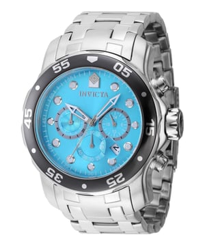 Die Invicta 47560 verfügt über ein 48 Millimeter Edelstahlgehäuse mit einem blauen Zifferblatt. Dieses Modell wird von einem präzisen Quartzwerk angetrieben. Es ist bis zu 20 bar wasserdicht. Dieses Modell gehört zur Invicta Pro Diver Kollektion.

Inklusive 2 Jahre Invicta-Garantie.